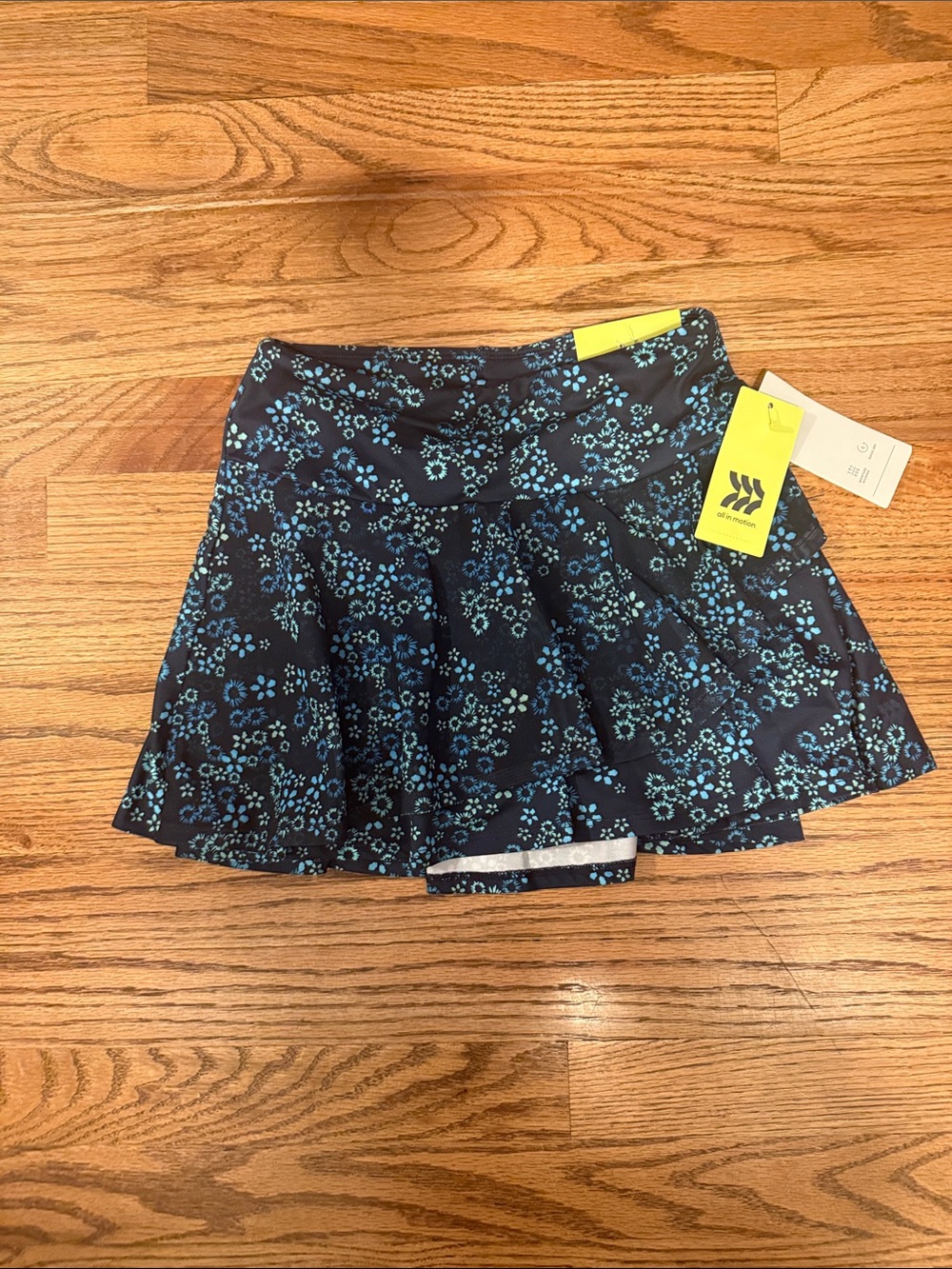 Navy Floral Skater Skirt- All in Motion size Medium Girls